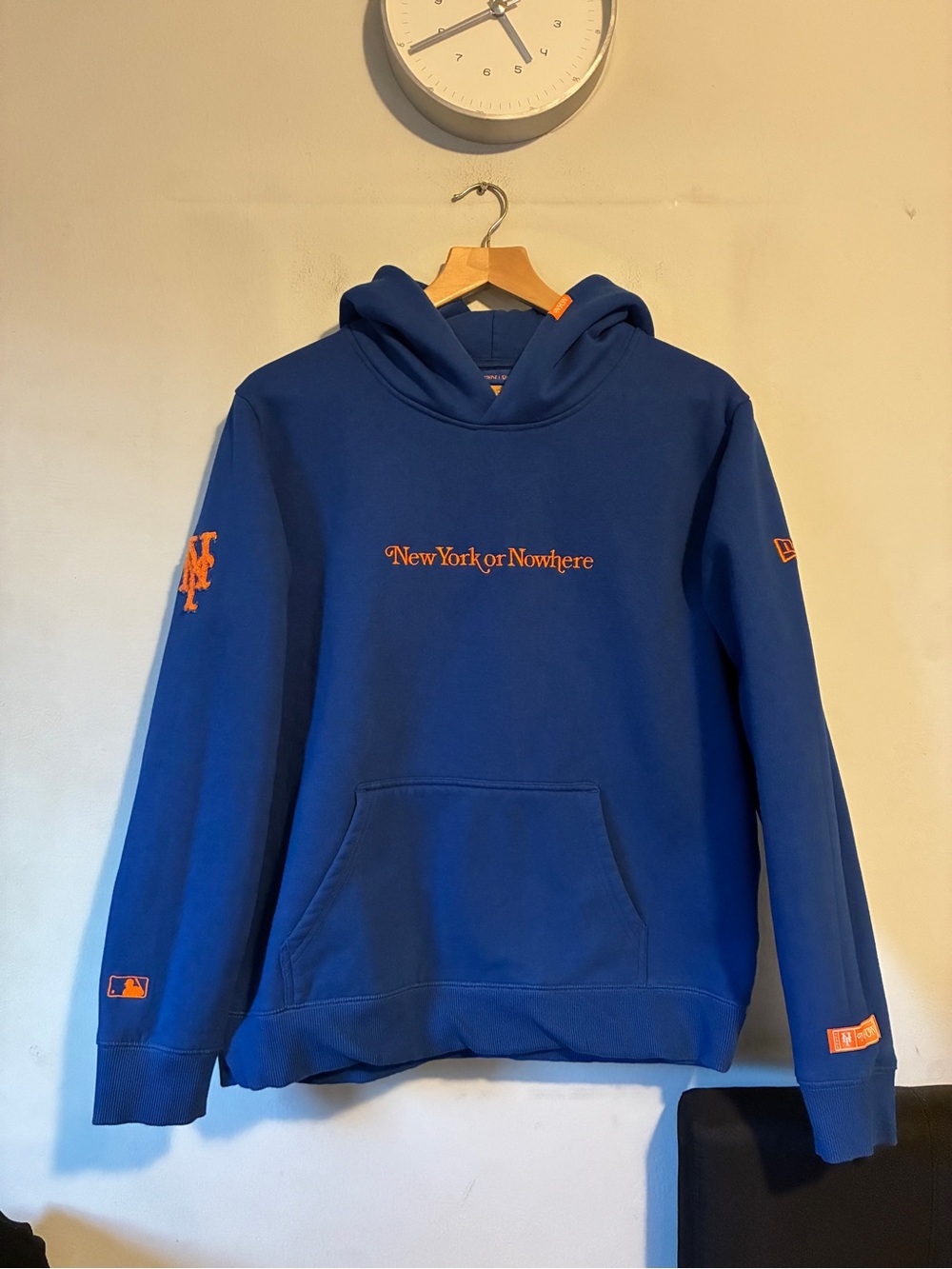 NYON x New Era x Mets Royal Blue Hoodie with Orange